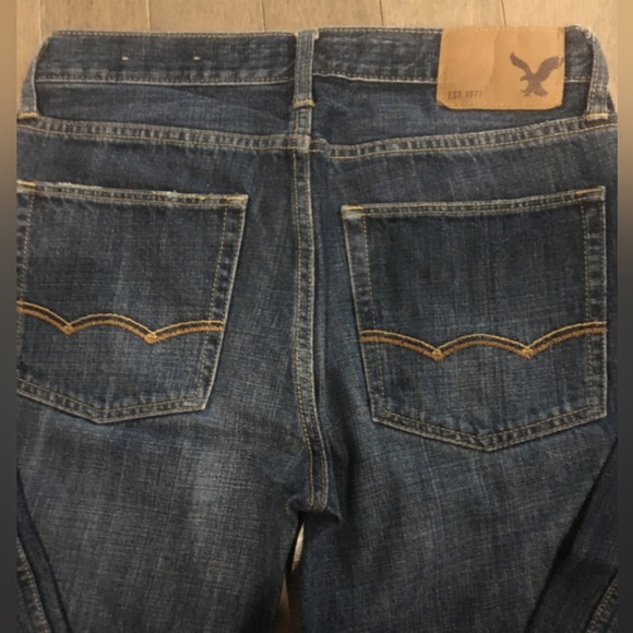 American Eagle Outfitters Men’s  Straight Leg Jeans, Dark Wash, Size 28/30, - Picture 8 of 12